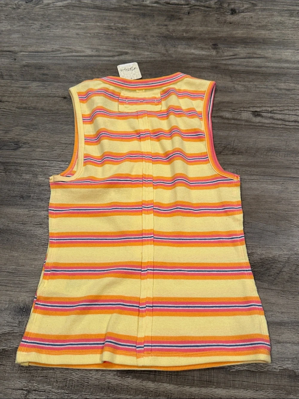 NWT Free People Jamie Henley Tank Size S NEW WITH TAGS We The Free Butter Yellow